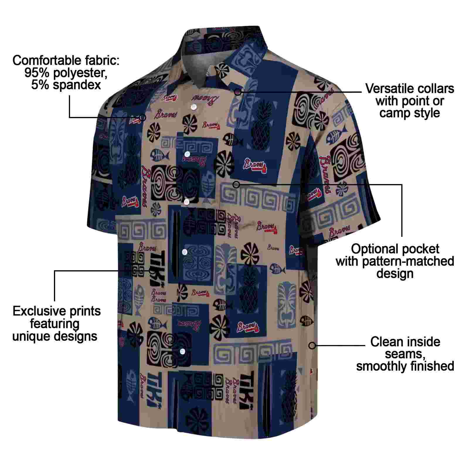 atlanta braves tribal symbols navy hawaiian shirt new arrival