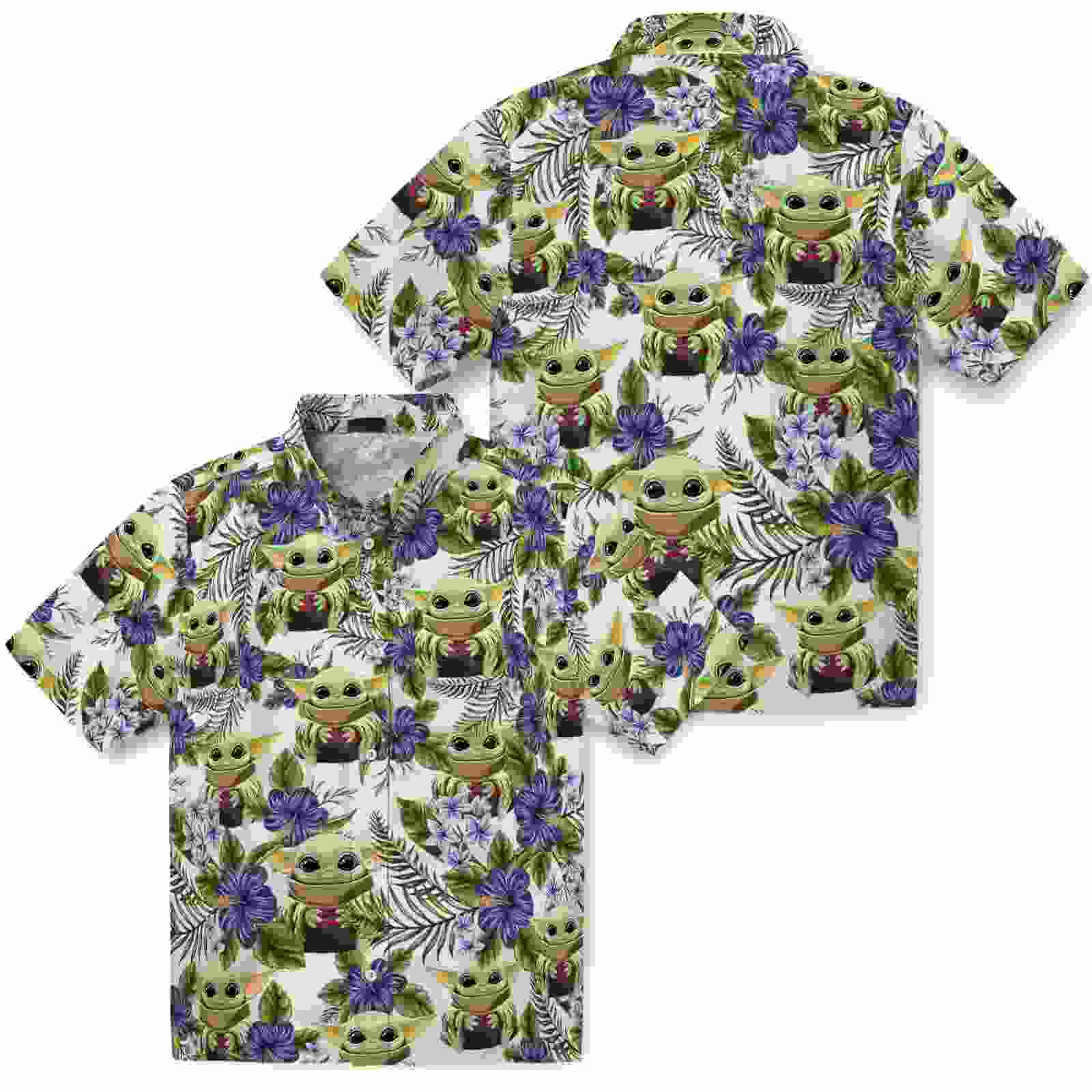 atlanta braves tropical yoda green hawaiian shirt high quality