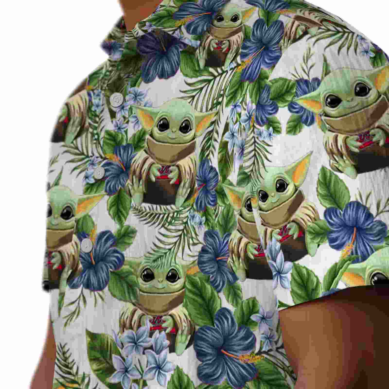 atlanta braves tropical yoda green hawaiian shirt trendy