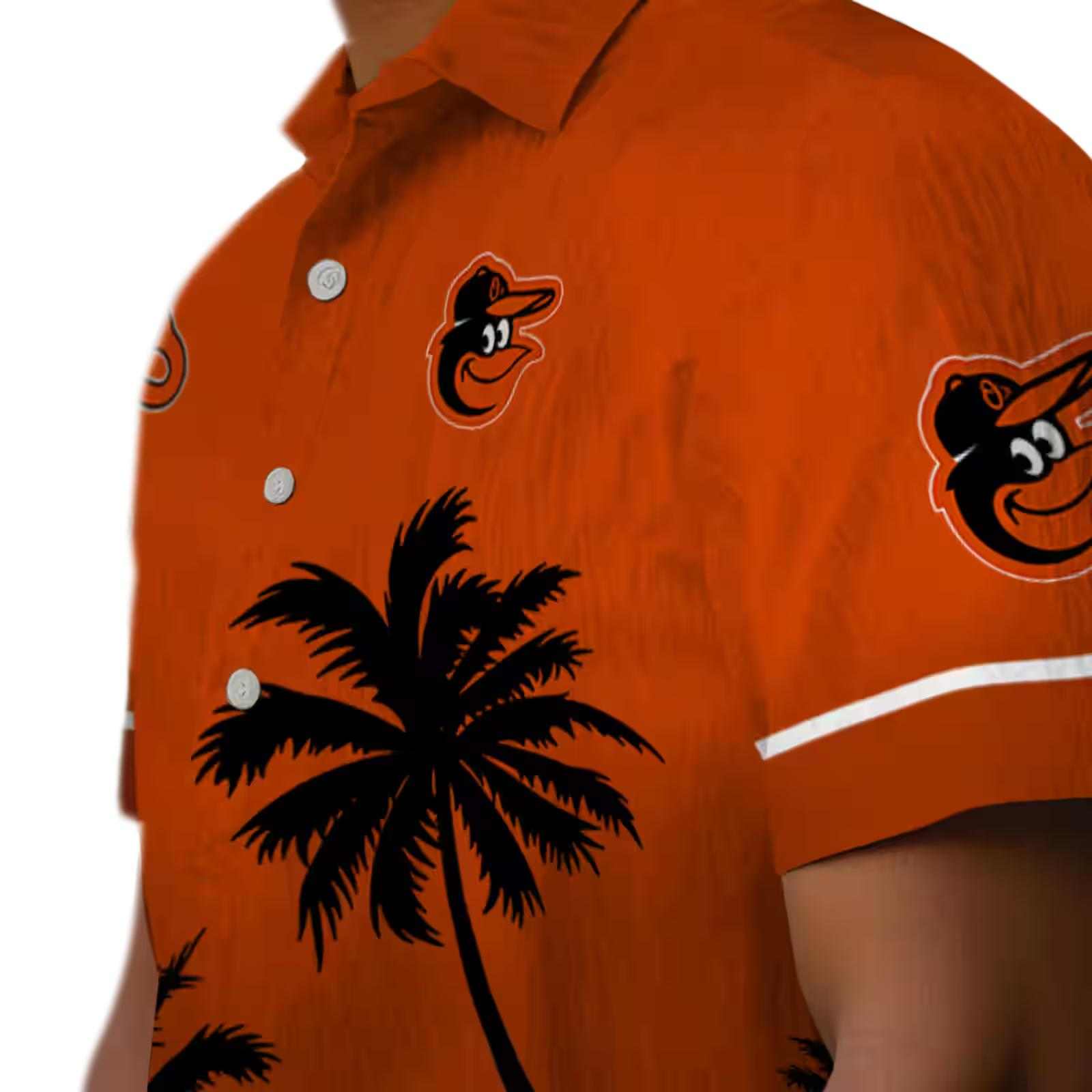 baltimore orioles beach sunset orange black hawaiian shirt trendy