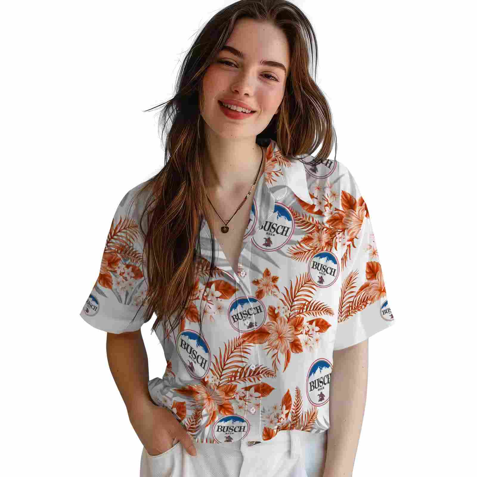 baltimore orioles hibiscus palm leaves orange white hawaiian shirt latest model