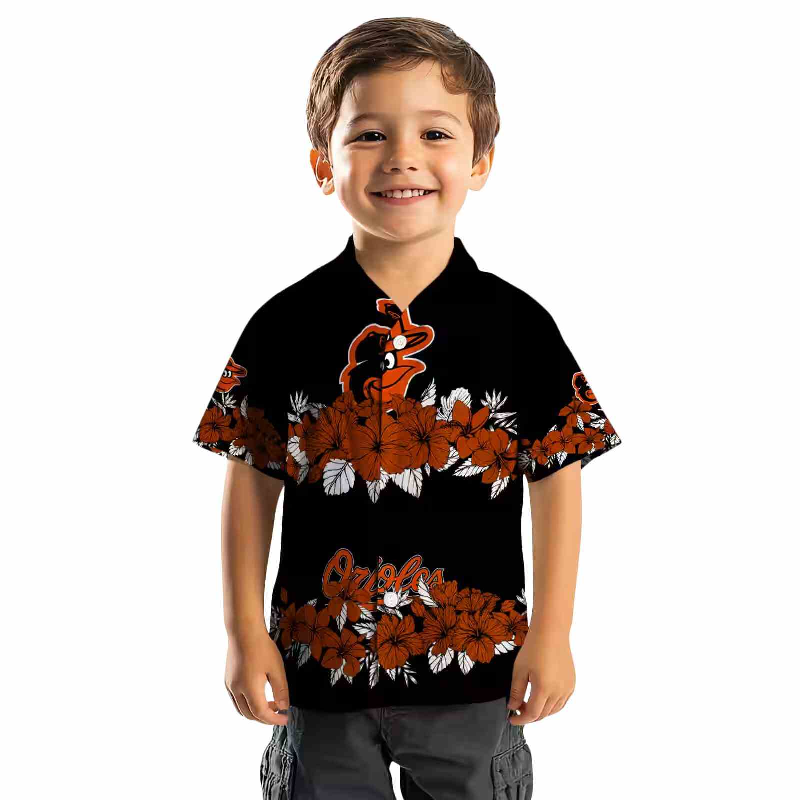 baltimore orioles hibiscus stripe orange black hawaiian shirt top rated