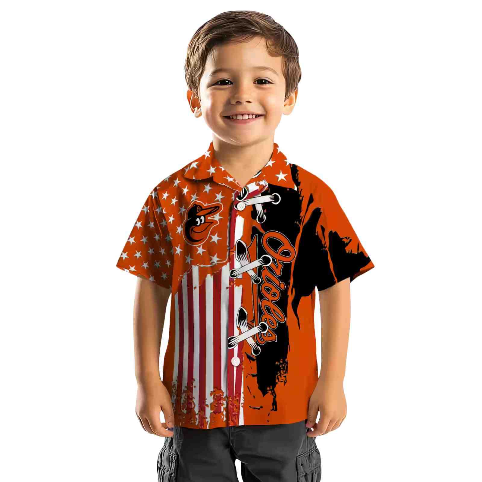 baltimore orioles stitched flag orange hawaiian shirt top rated