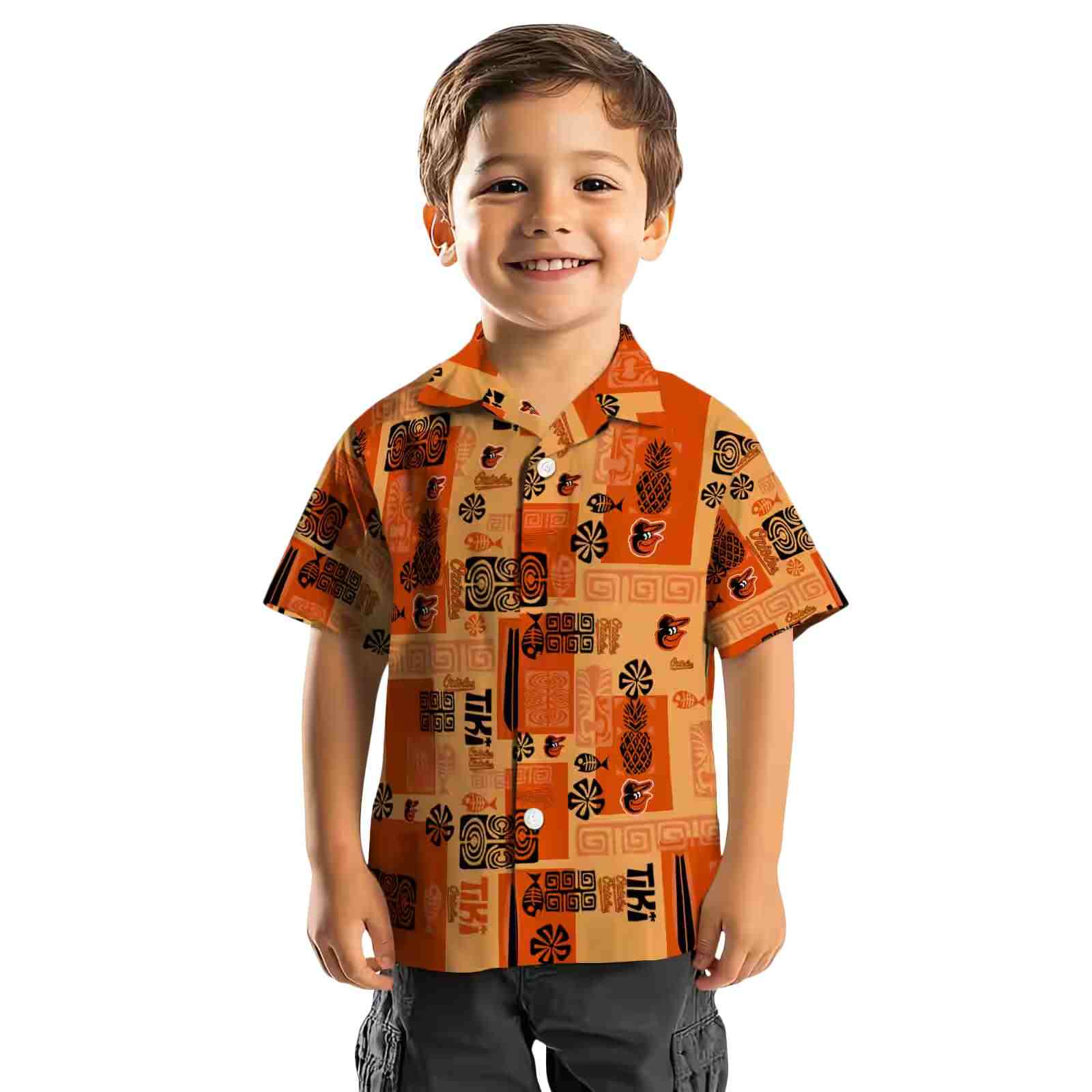 baltimore orioles tribal symbols orange hawaiian shirt top rated