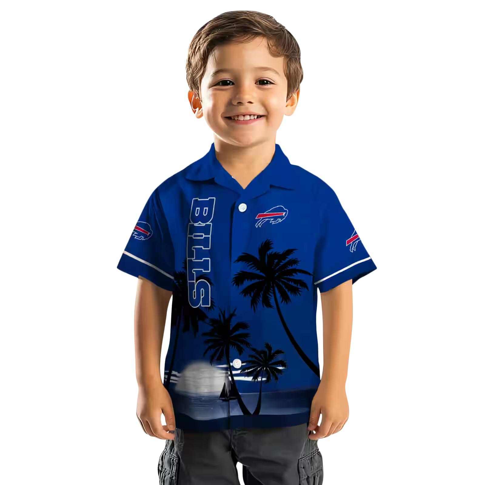 buffalo bills beach sunset blue black hawaiian shirt top rated