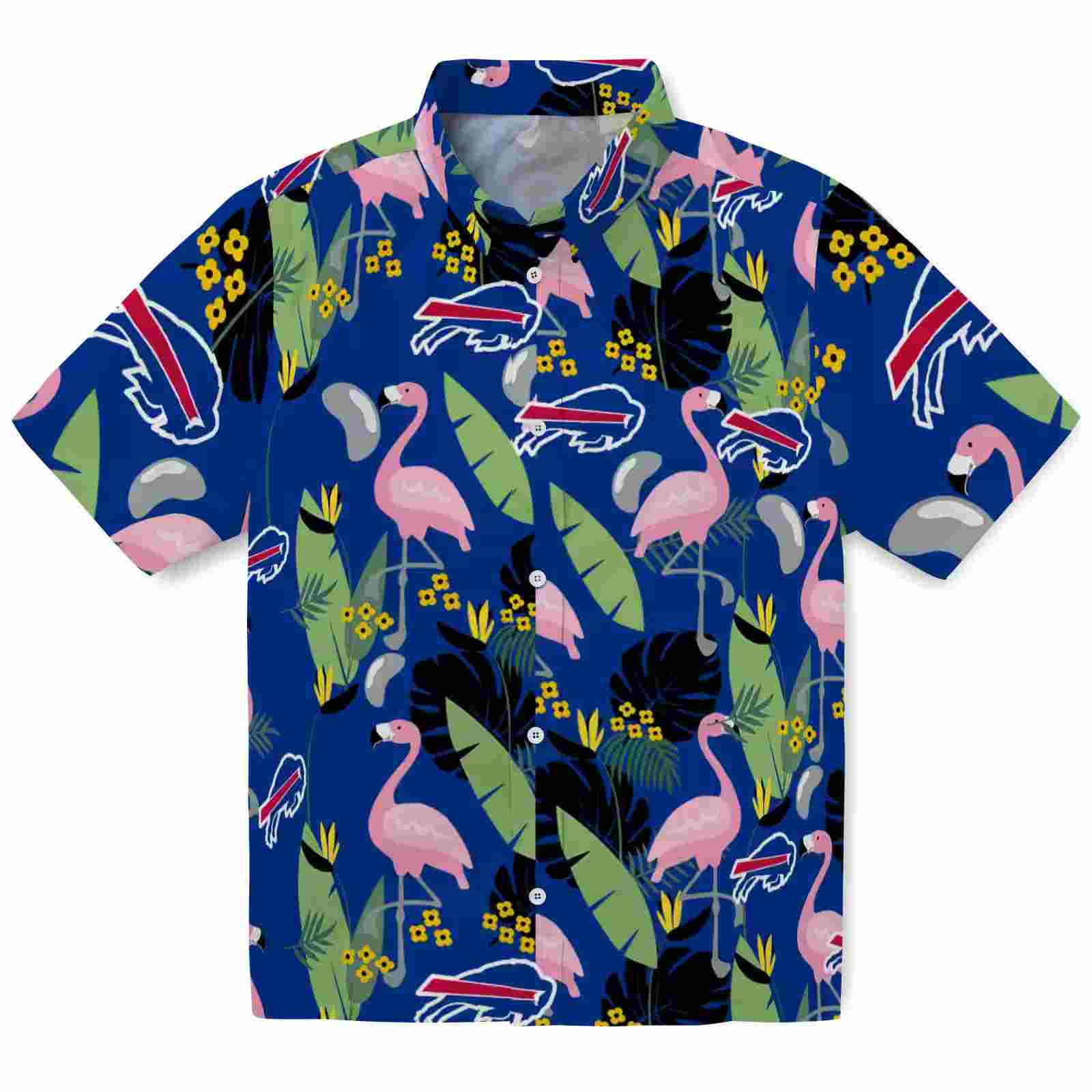 Buffalo Bills Flamingo Leaves Blue Hawaiian Shirt