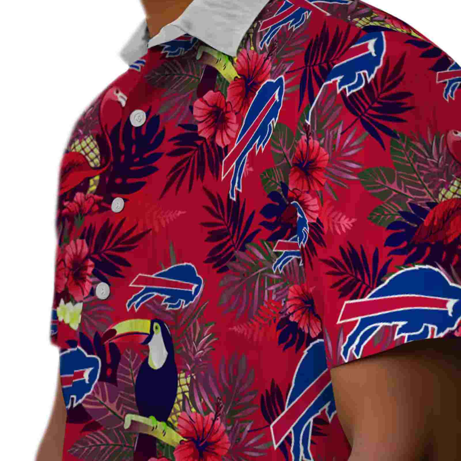 buffalo bills floral toucan blue red hawaiian shirt trendy