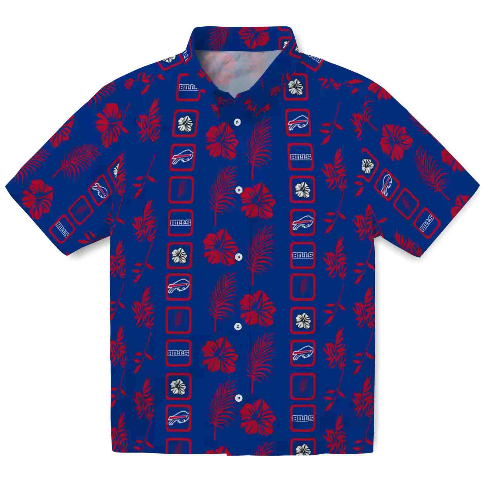 Buffalo Bills Framed Floral Blue Hawaiian Shirt