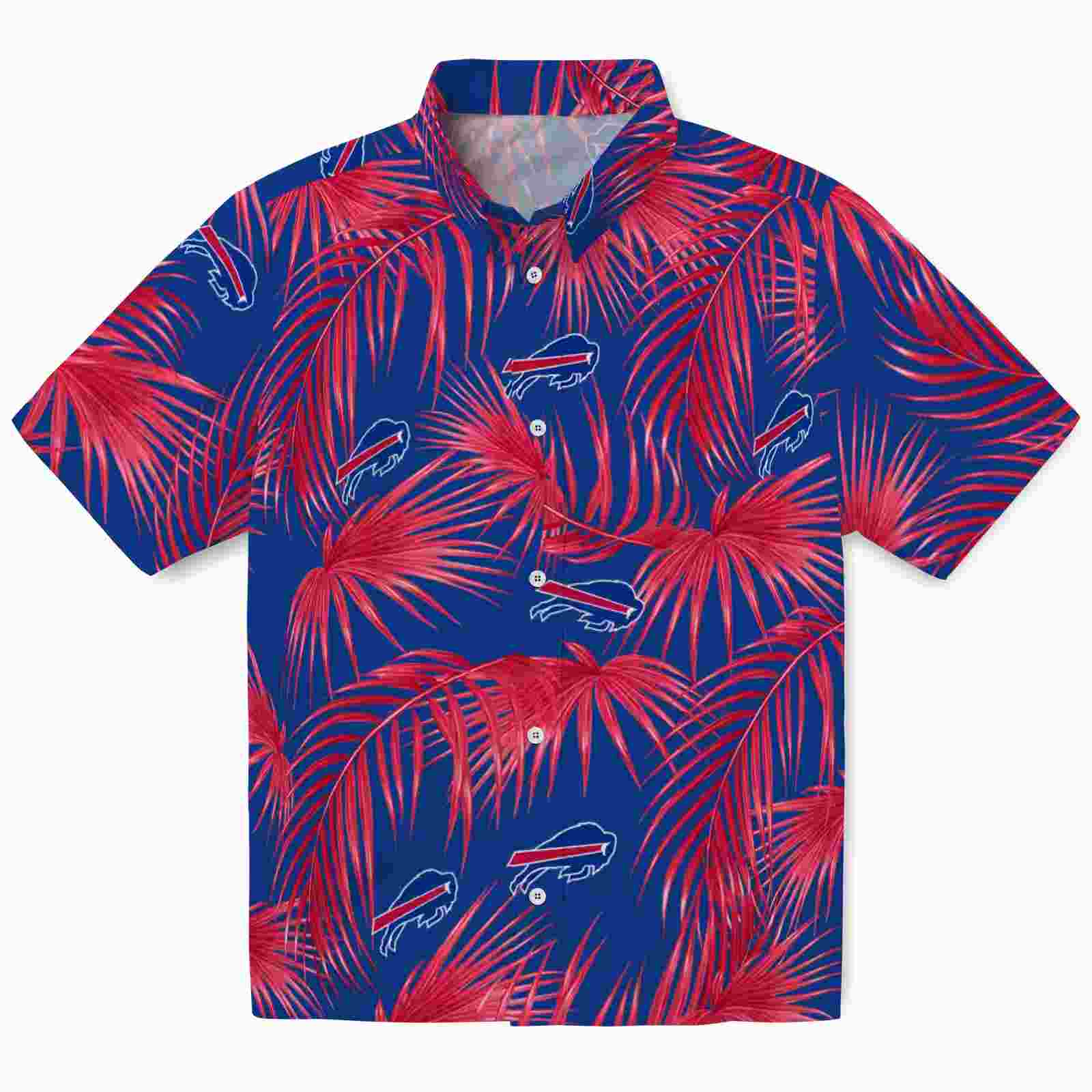 Buffalo Bills Leafy Palms Blue Hawaiian Shirt