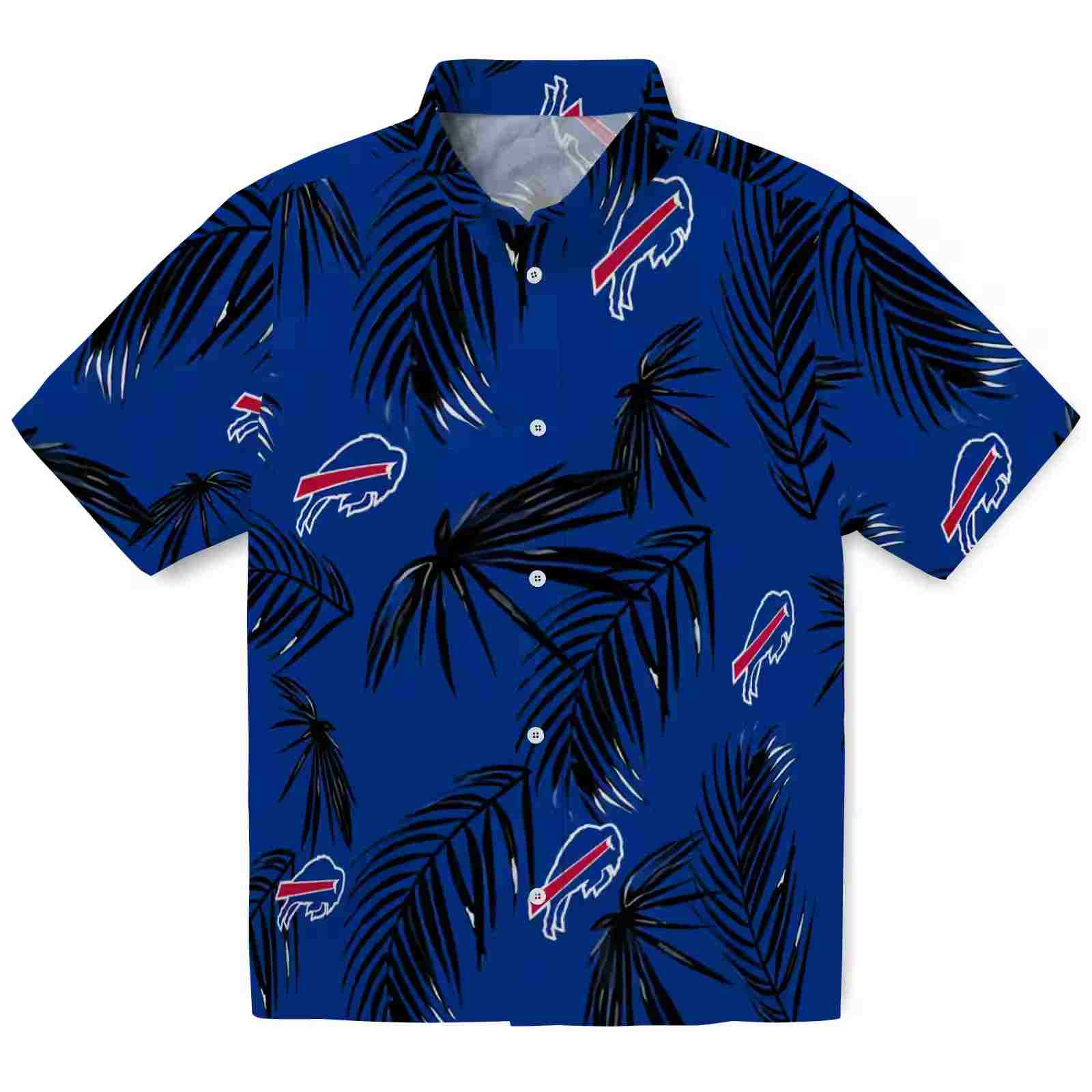 Buffalo Bills Palm Leaf Blue Hawaiian Shirt