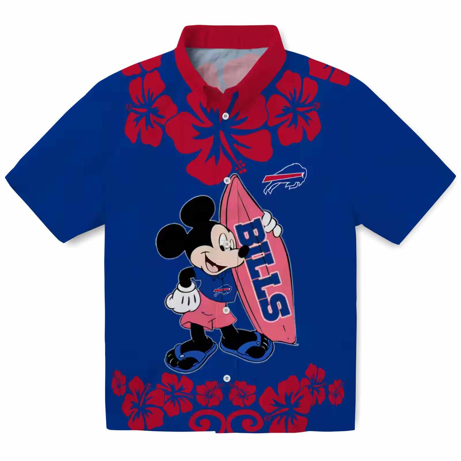 Buffalo Bills Surfing Mickey Blue Hawaiian Shirt