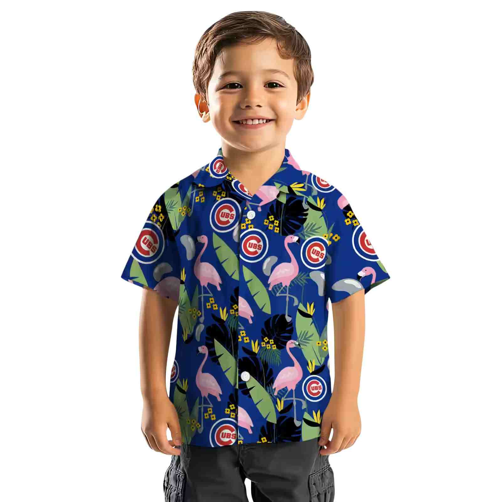 chicago cubs flamingo leaves blue hawaiian shirt top rated