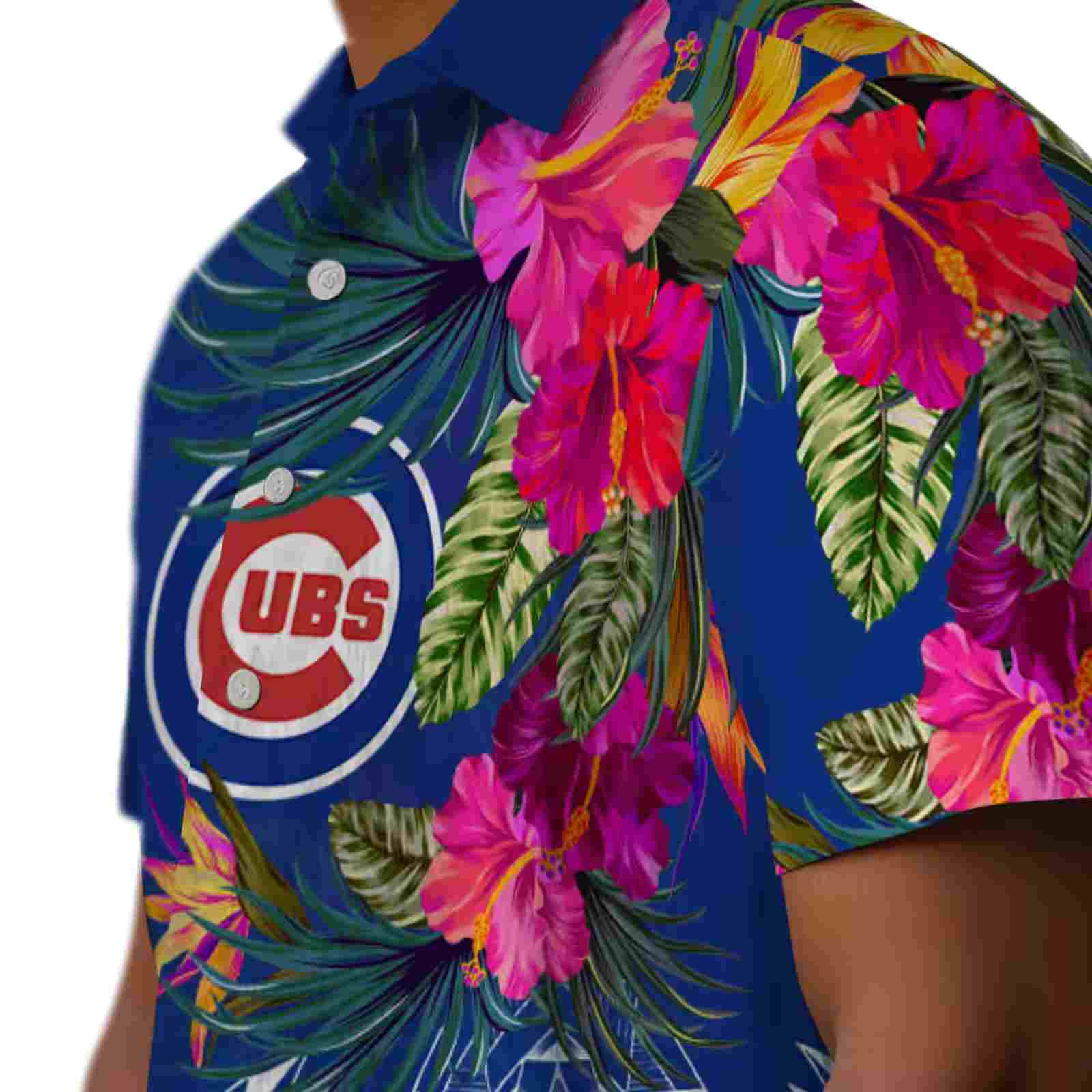 chicago cubs floral polynesian blue hawaiian shirt trendy