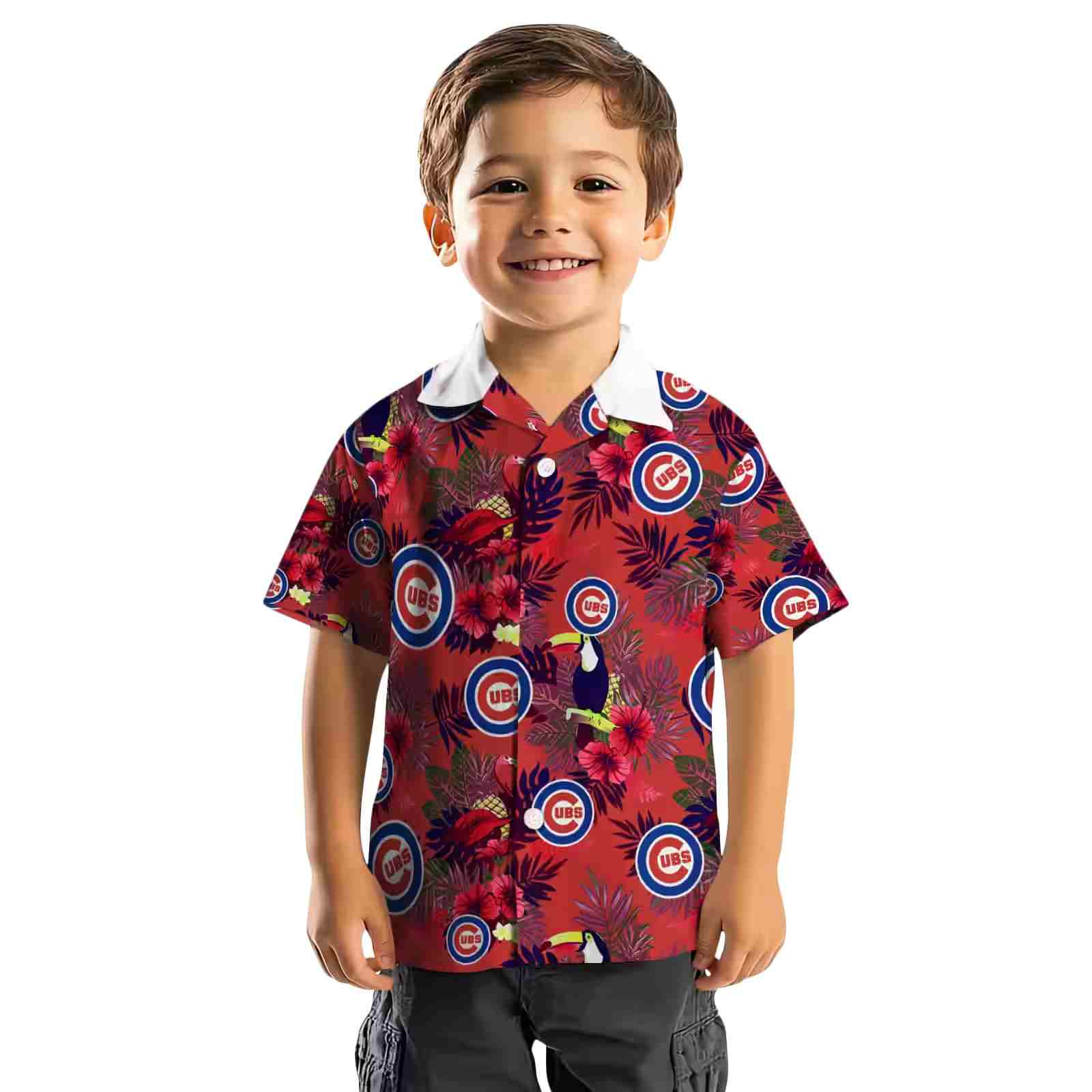 chicago cubs floral toucan blue red hawaiian shirt top rated