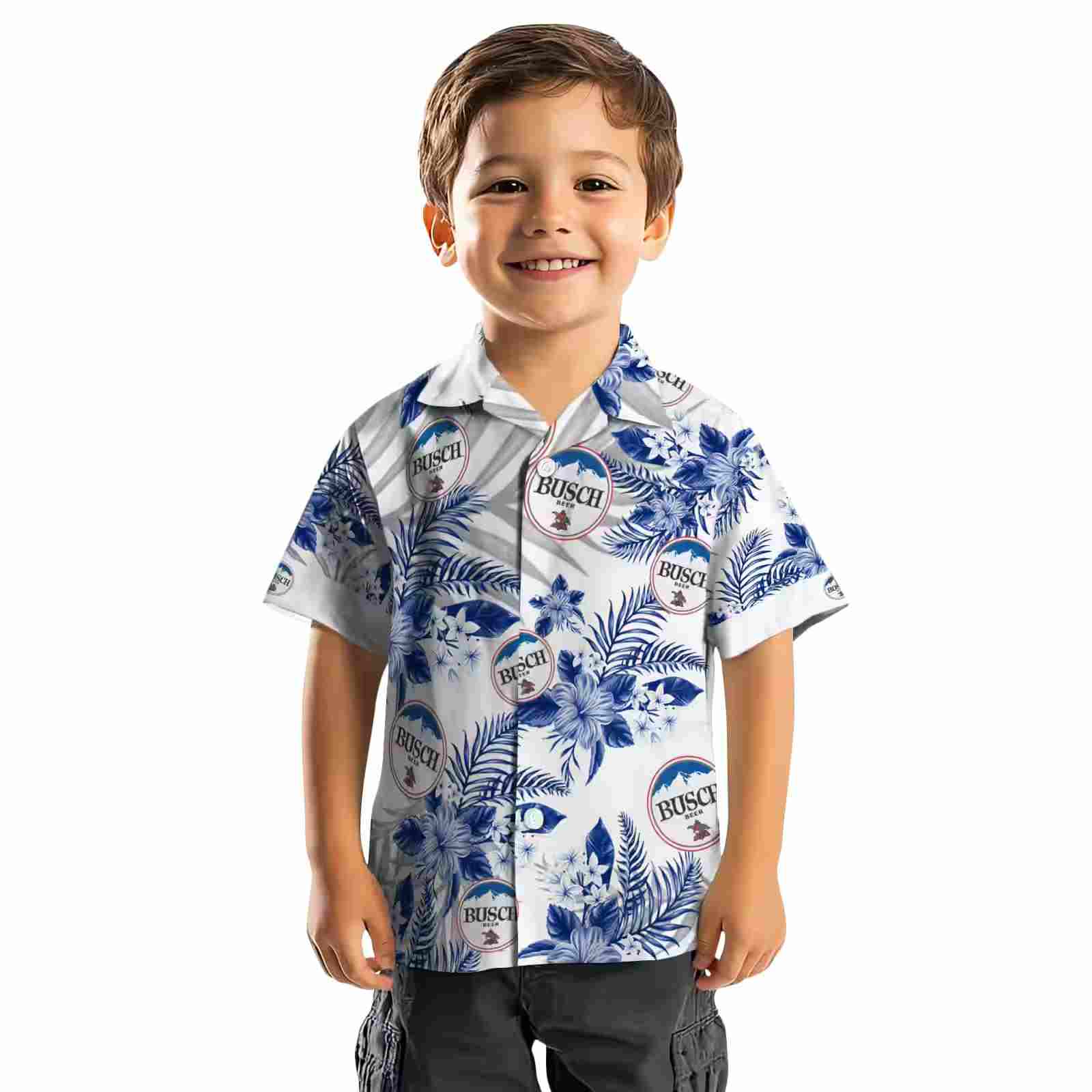 chicago cubs hibiscus palm leaves blue white hawaiian shirt top rated