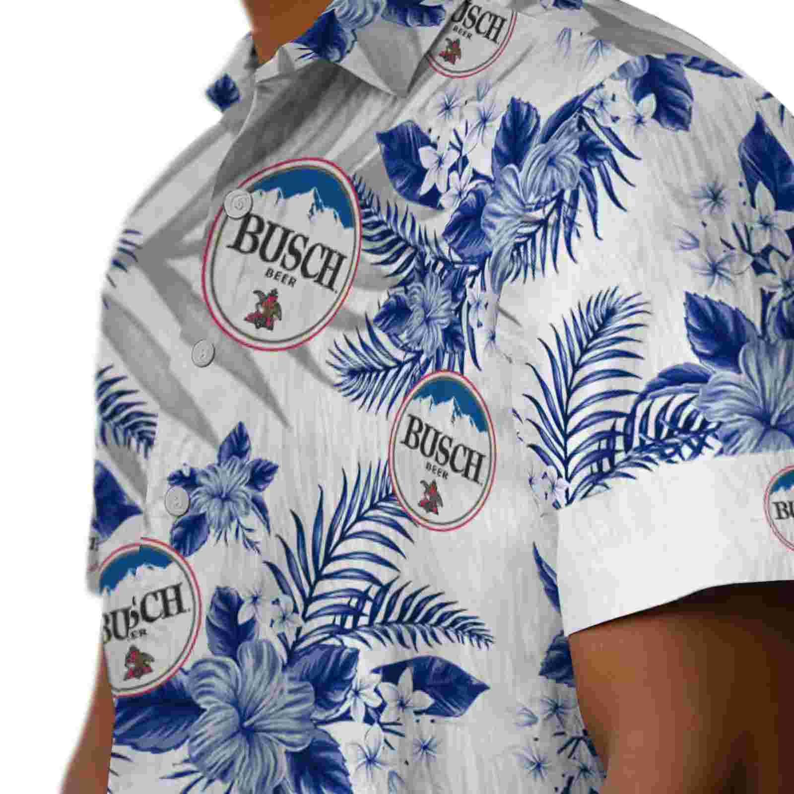 chicago cubs hibiscus palm leaves blue white hawaiian shirt trendy