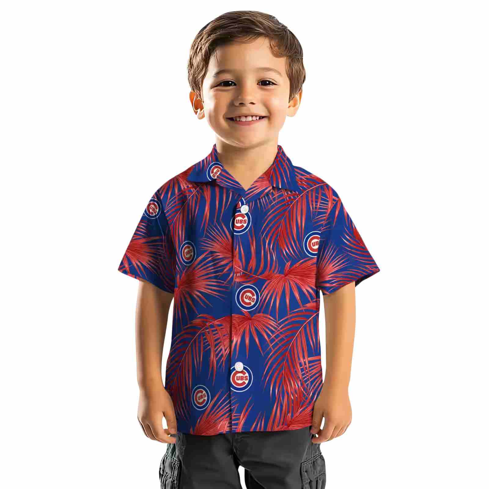 chicago cubs leafy palms blue hawaiian shirt top rated