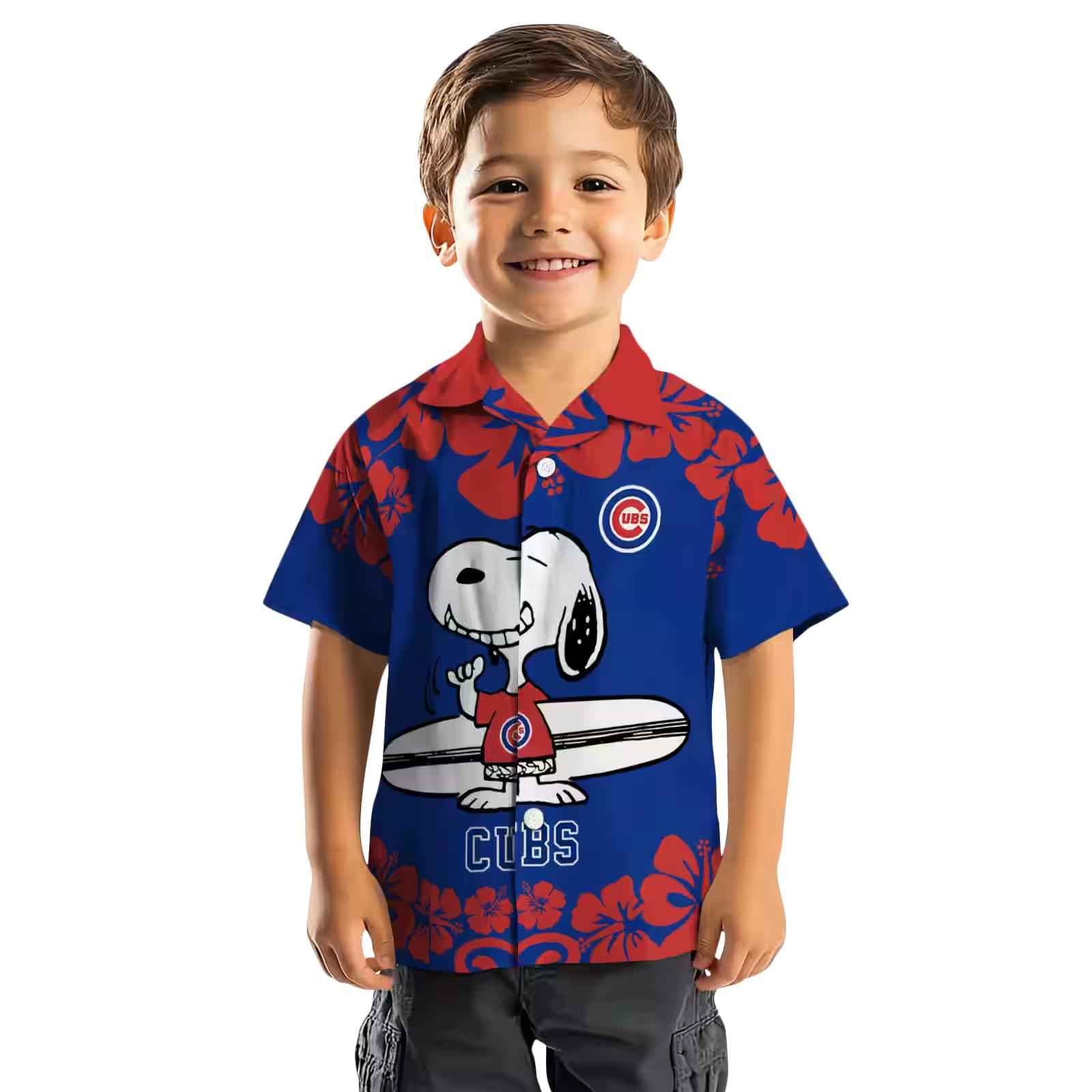 chicago cubs snoopy surf blue white hawaiian shirt top rated