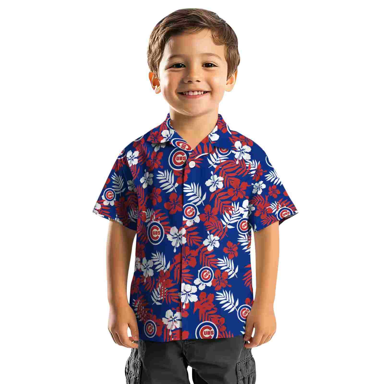 chicago cubs tropical floral blue hawaiian shirt top rated