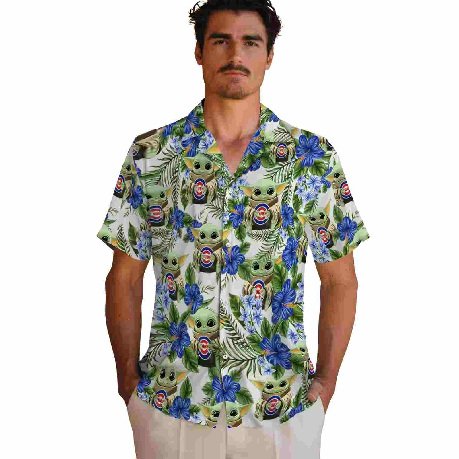 chicago cubs tropical yoda green hawaiian shirt fashion forward