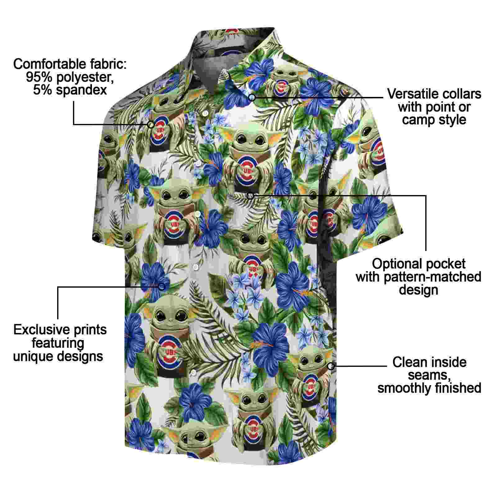 chicago cubs tropical yoda green hawaiian shirt new arrival