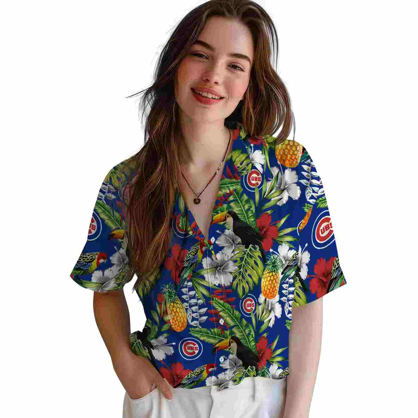 custom chicago cubs tropical toucan blue green hawaiian shirt latest model