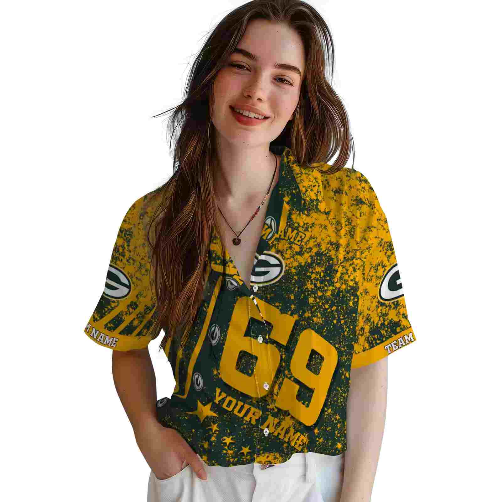 custom green bay packers star stripes green hawaiian shirt latest model