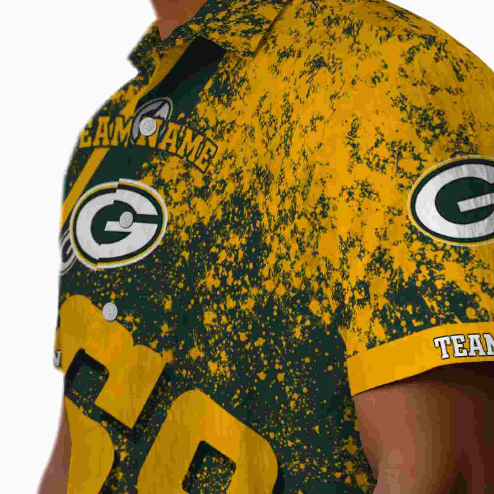 custom green bay packers star stripes green hawaiian shirt trendy