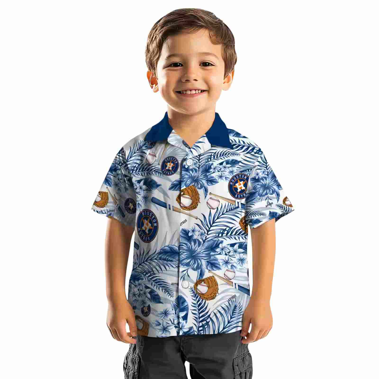 custom houston astros floral baseball blue white hawaiian shirt top rated