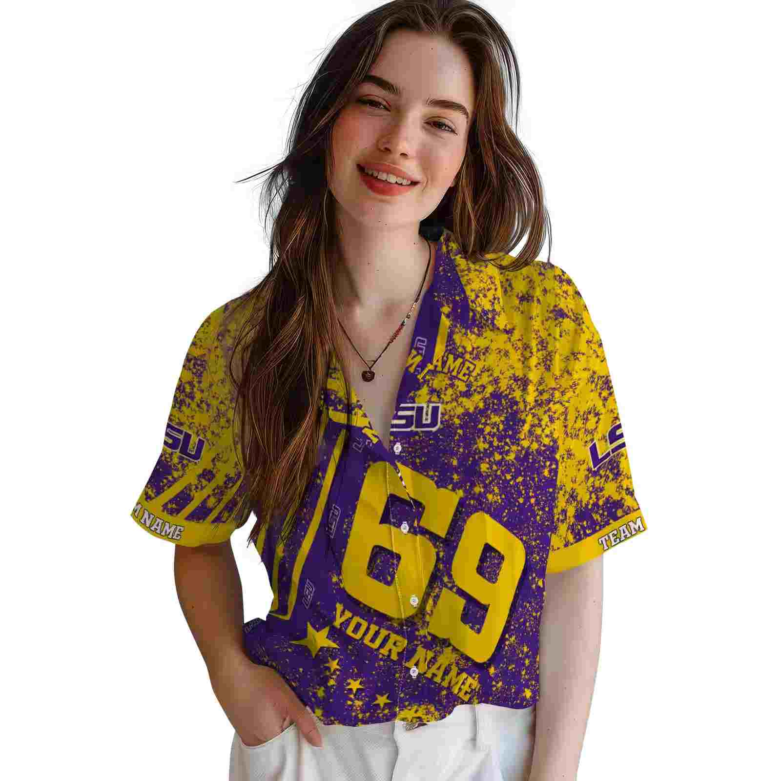 custom lsu tigers star stripes purple hawaiian shirt latest model