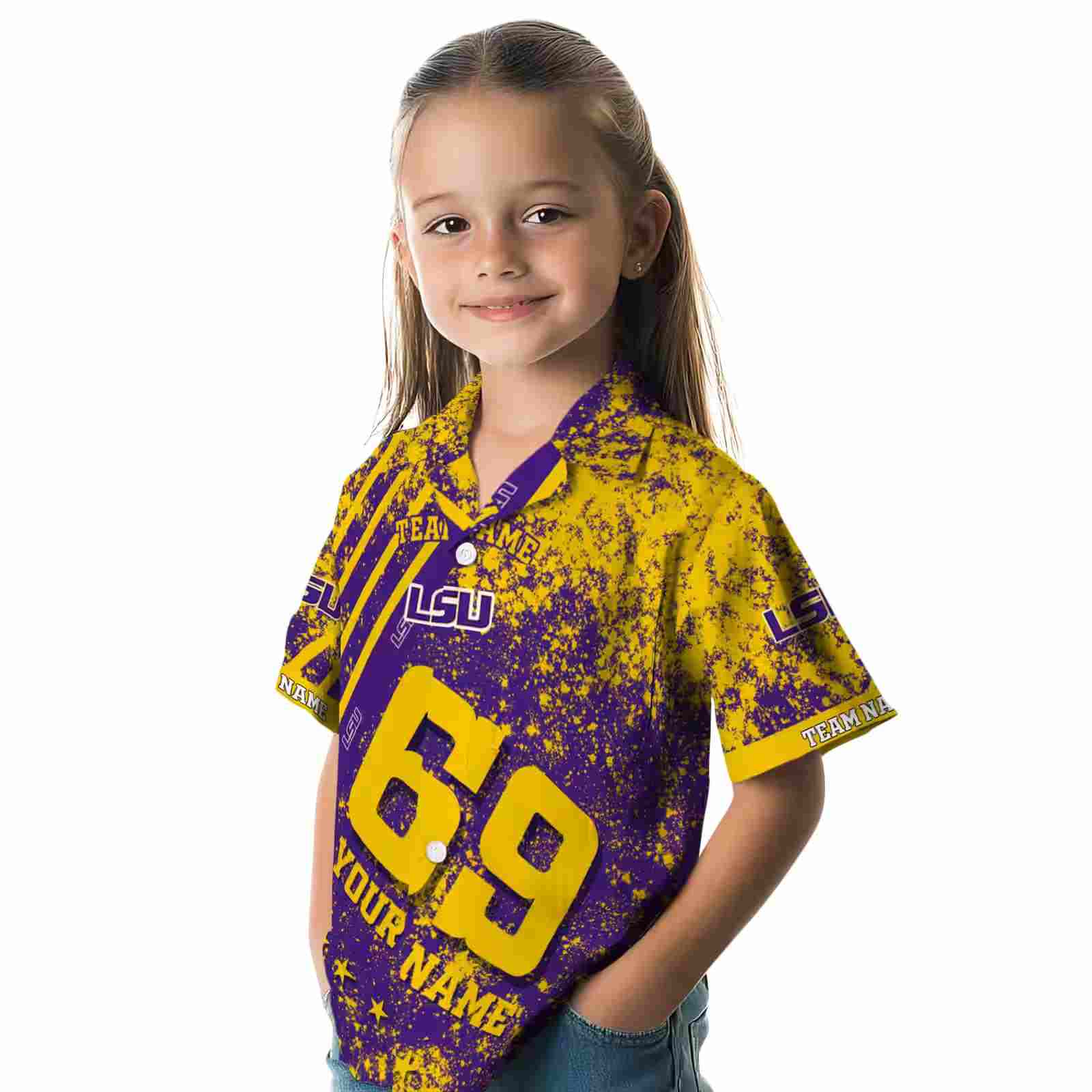 custom lsu tigers star stripes purple hawaiian shirt premium grade