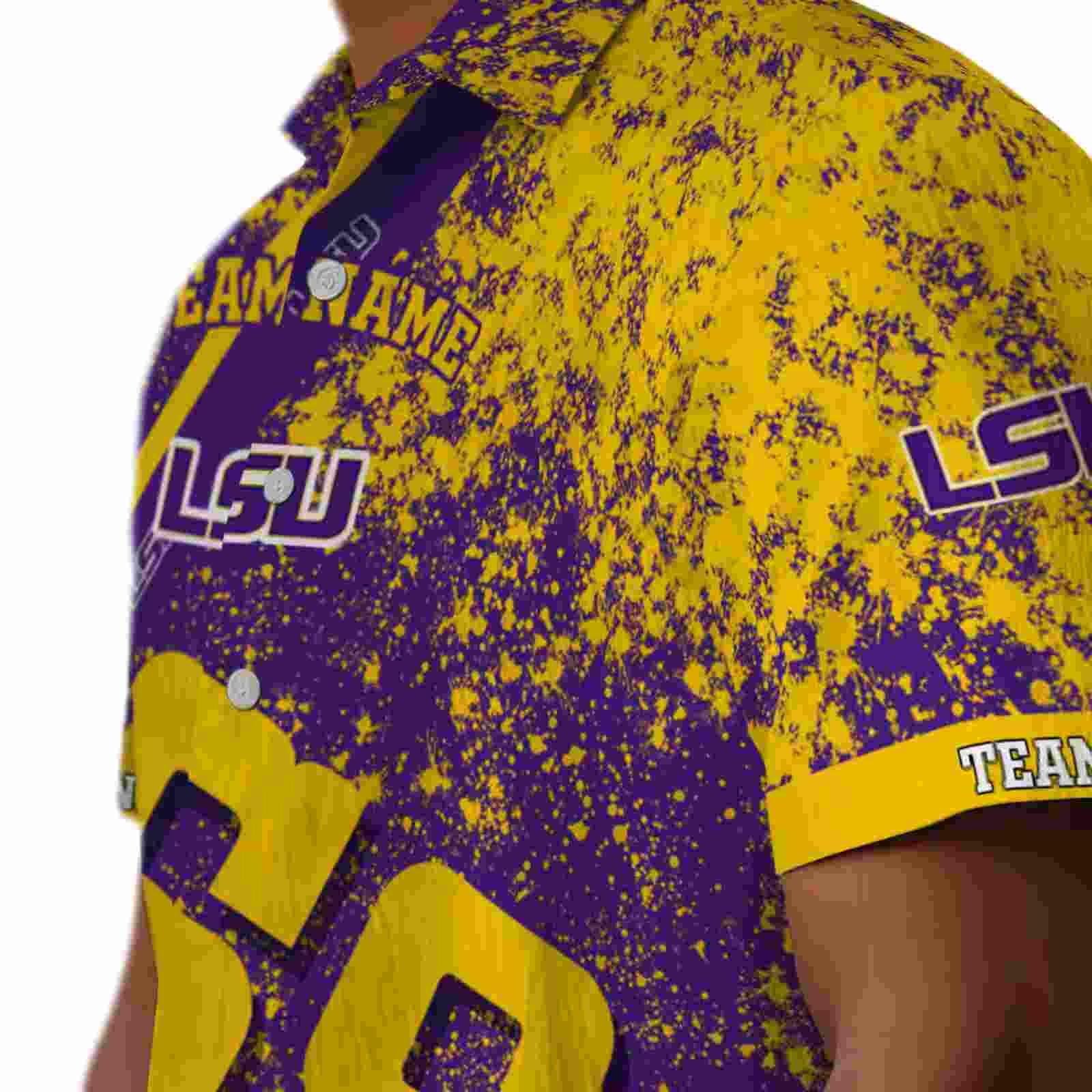 custom lsu tigers star stripes purple hawaiian shirt trendy