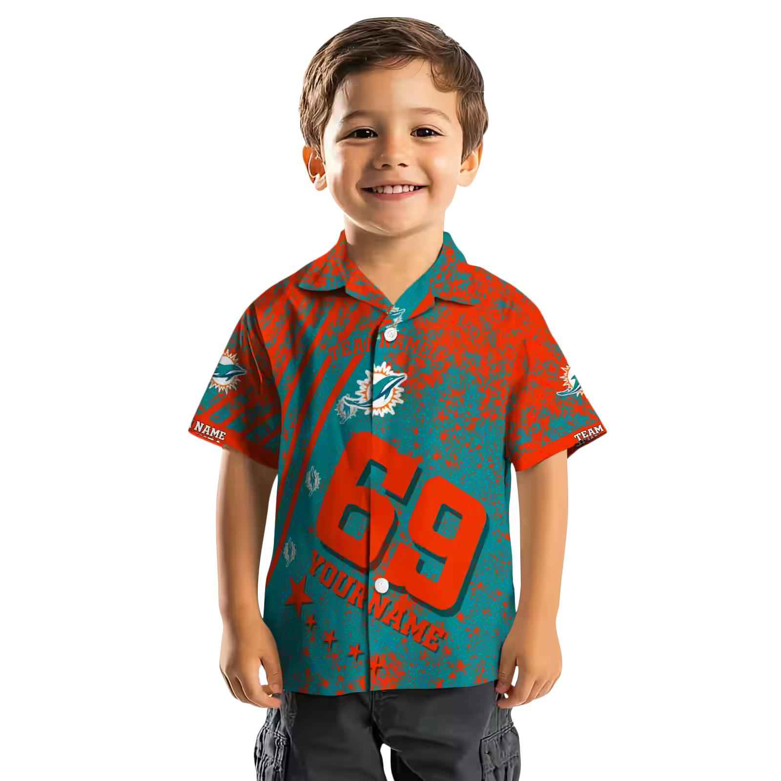 custom miami dolphins star stripes aqua hawaiian shirt top rated