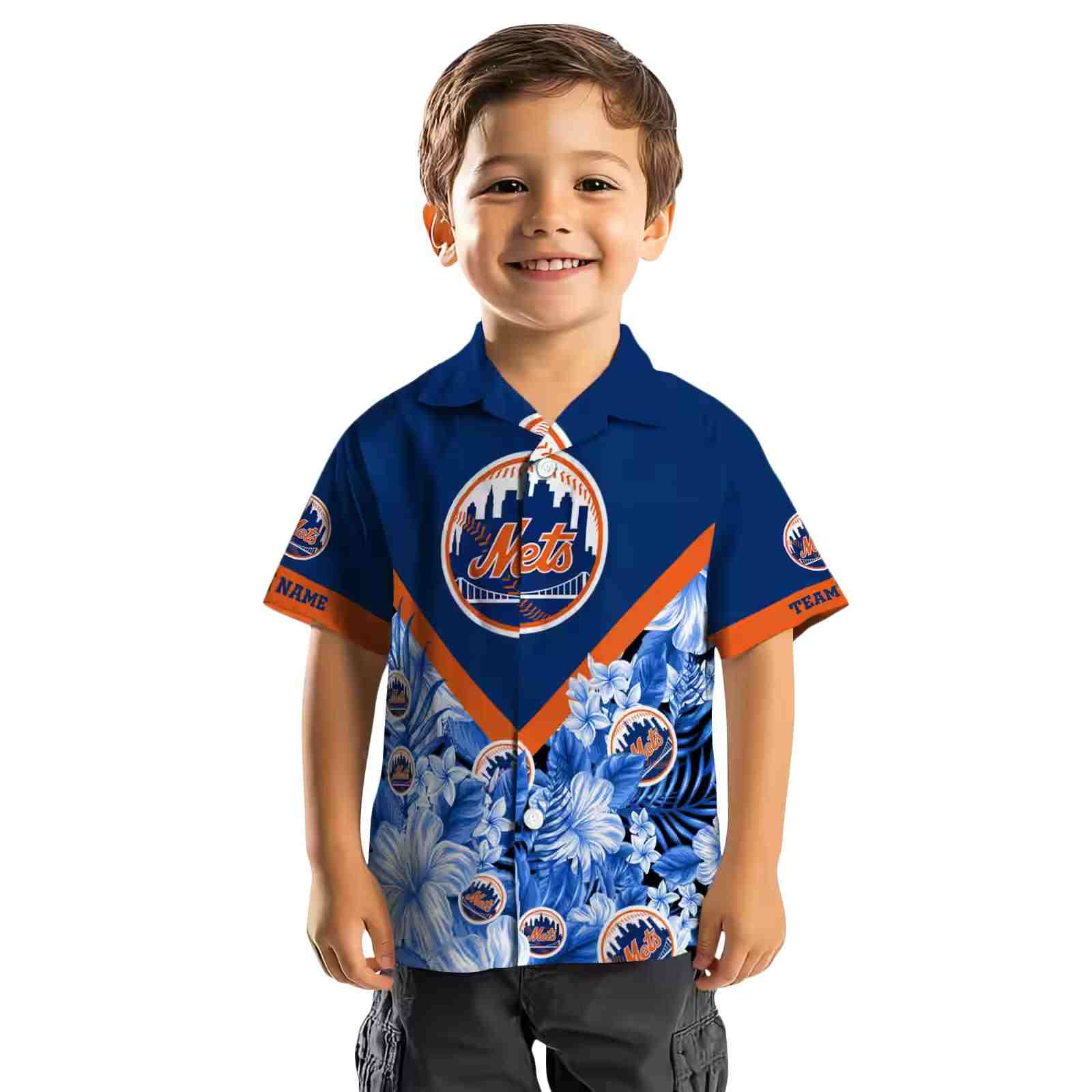 custom new york mets floral chevron blue hawaiian shirt top rated