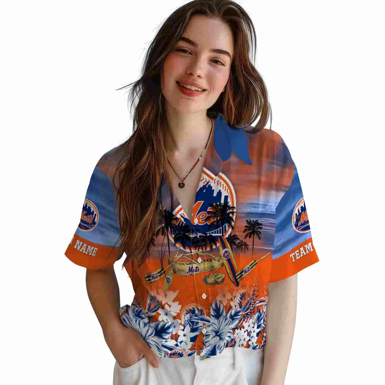 custom new york mets tropical canoe blue hawaiian shirt latest model