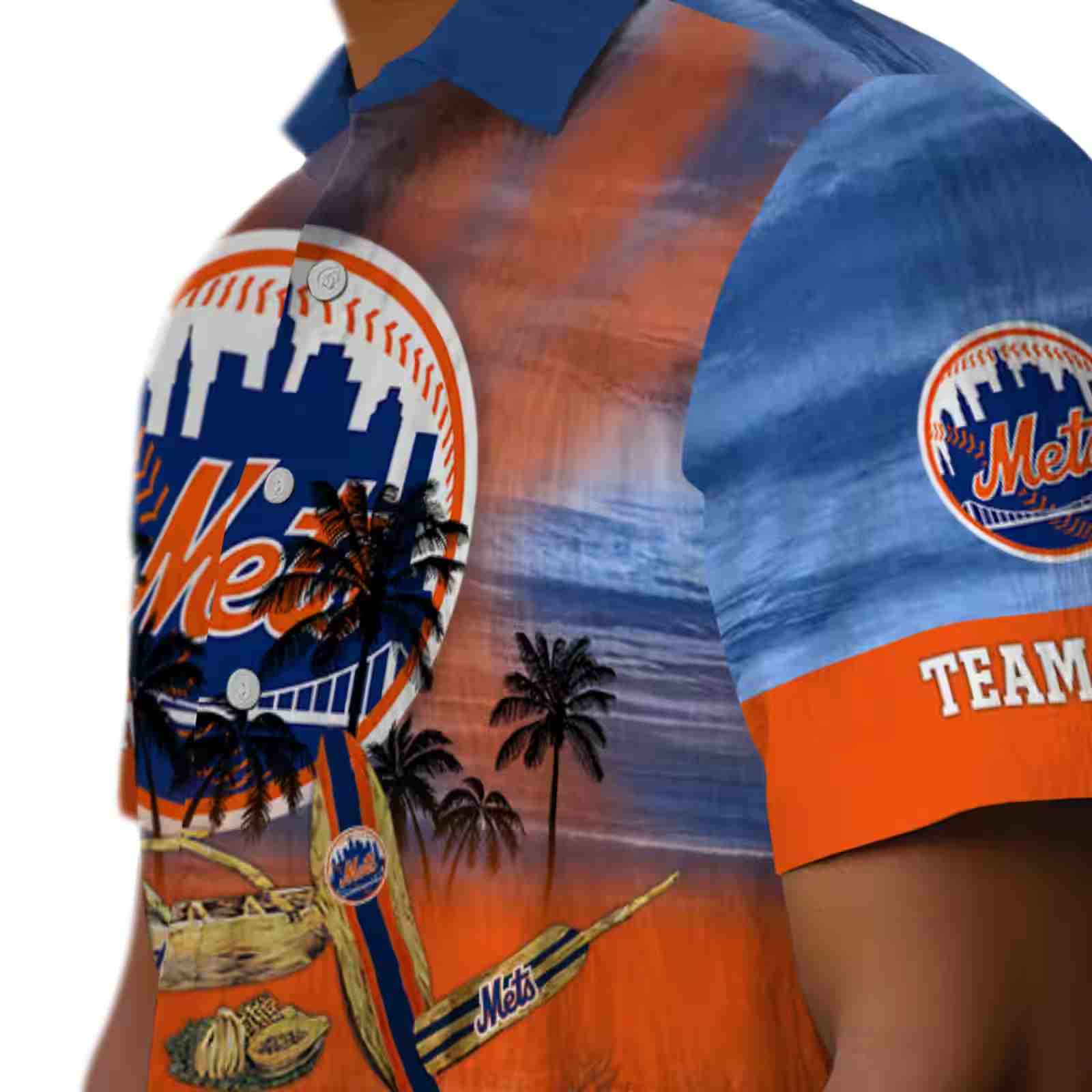 custom new york mets tropical canoe blue hawaiian shirt trendy