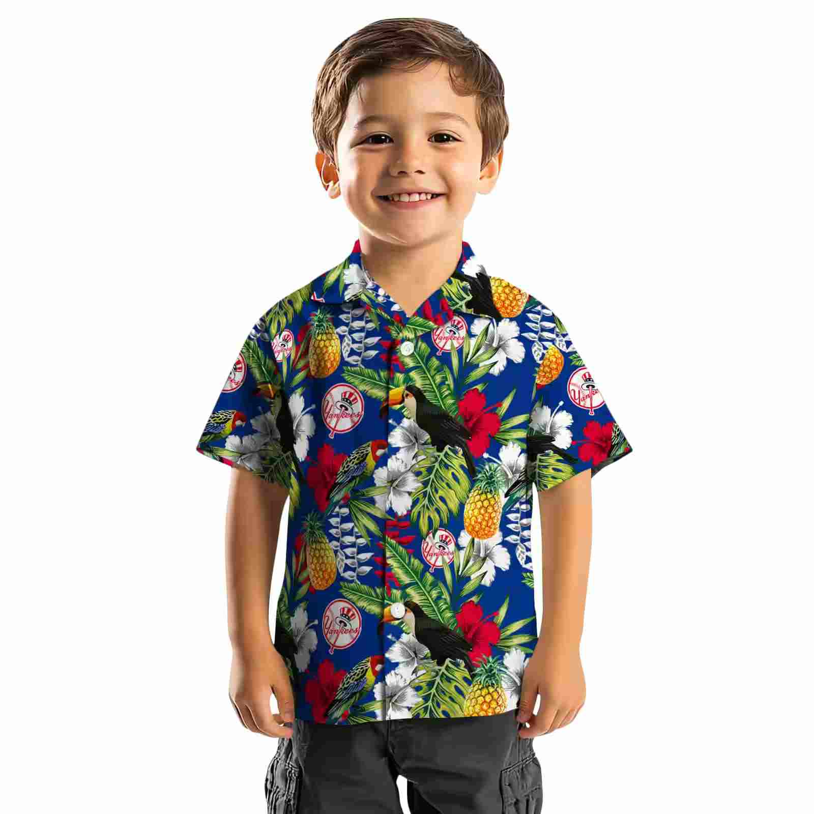 custom new york yankees tropical toucan navy green hawaiian shirt top rated