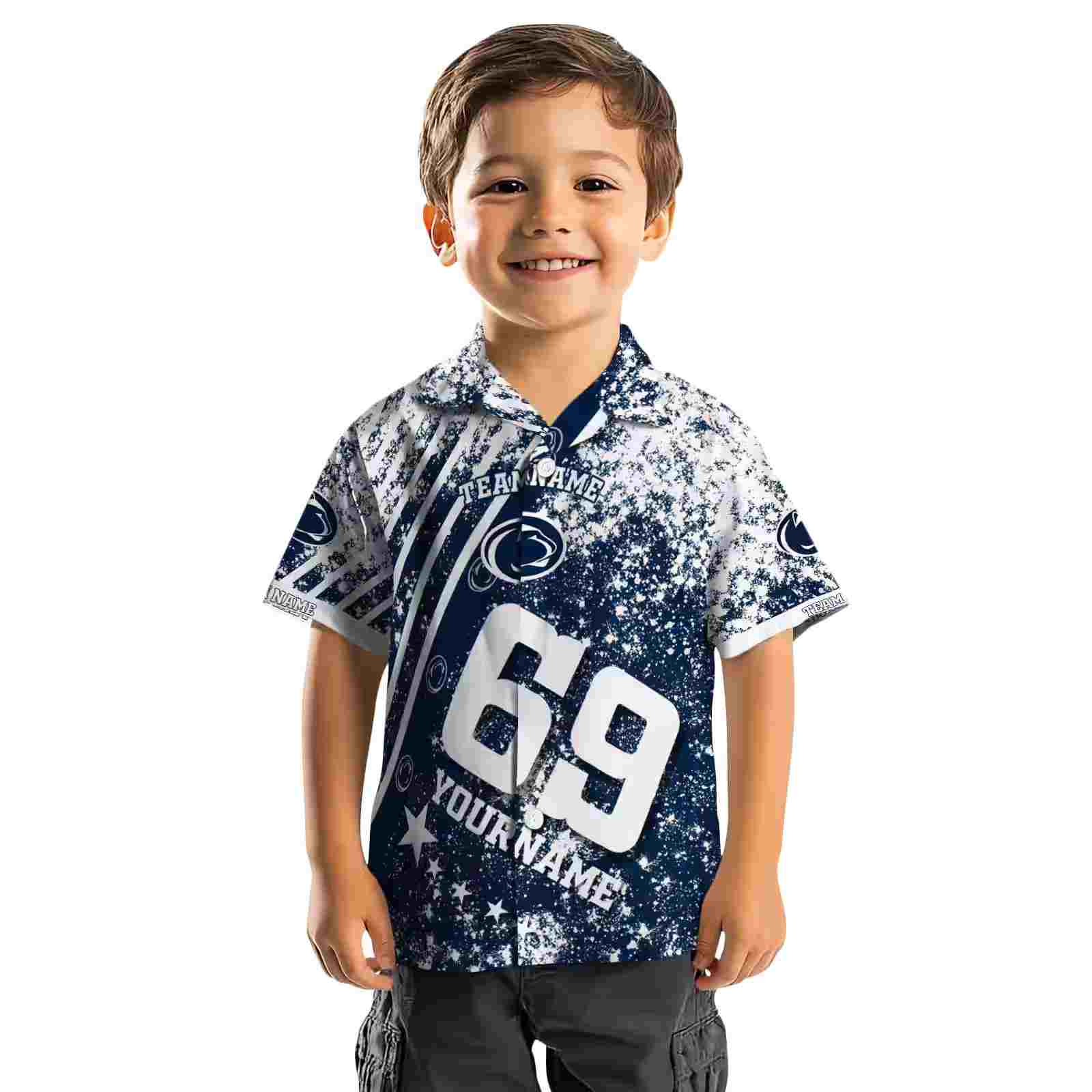 custom penn state nittany lions star stripes blue hawaiian shirt top rated