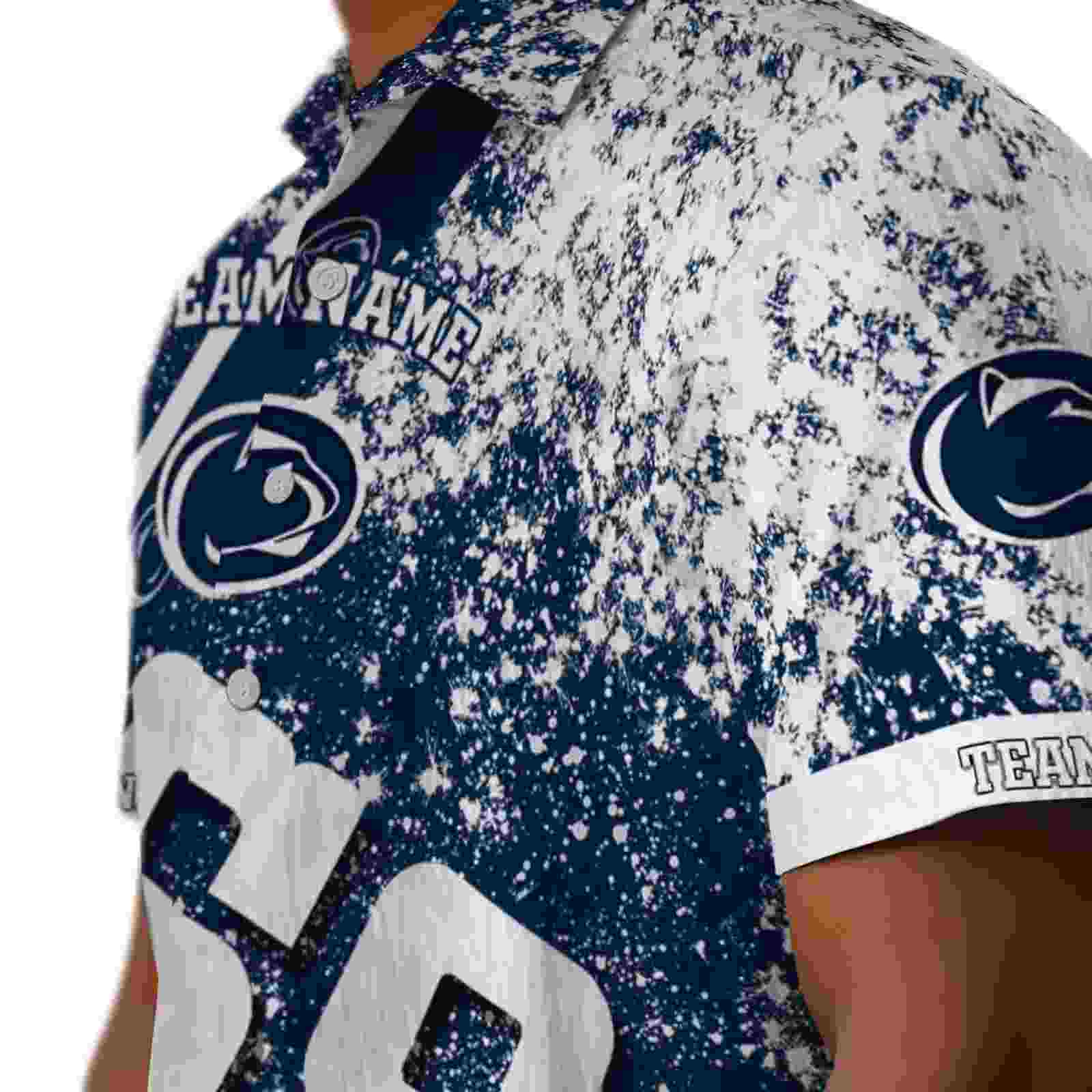 custom penn state nittany lions star stripes blue hawaiian shirt trendy