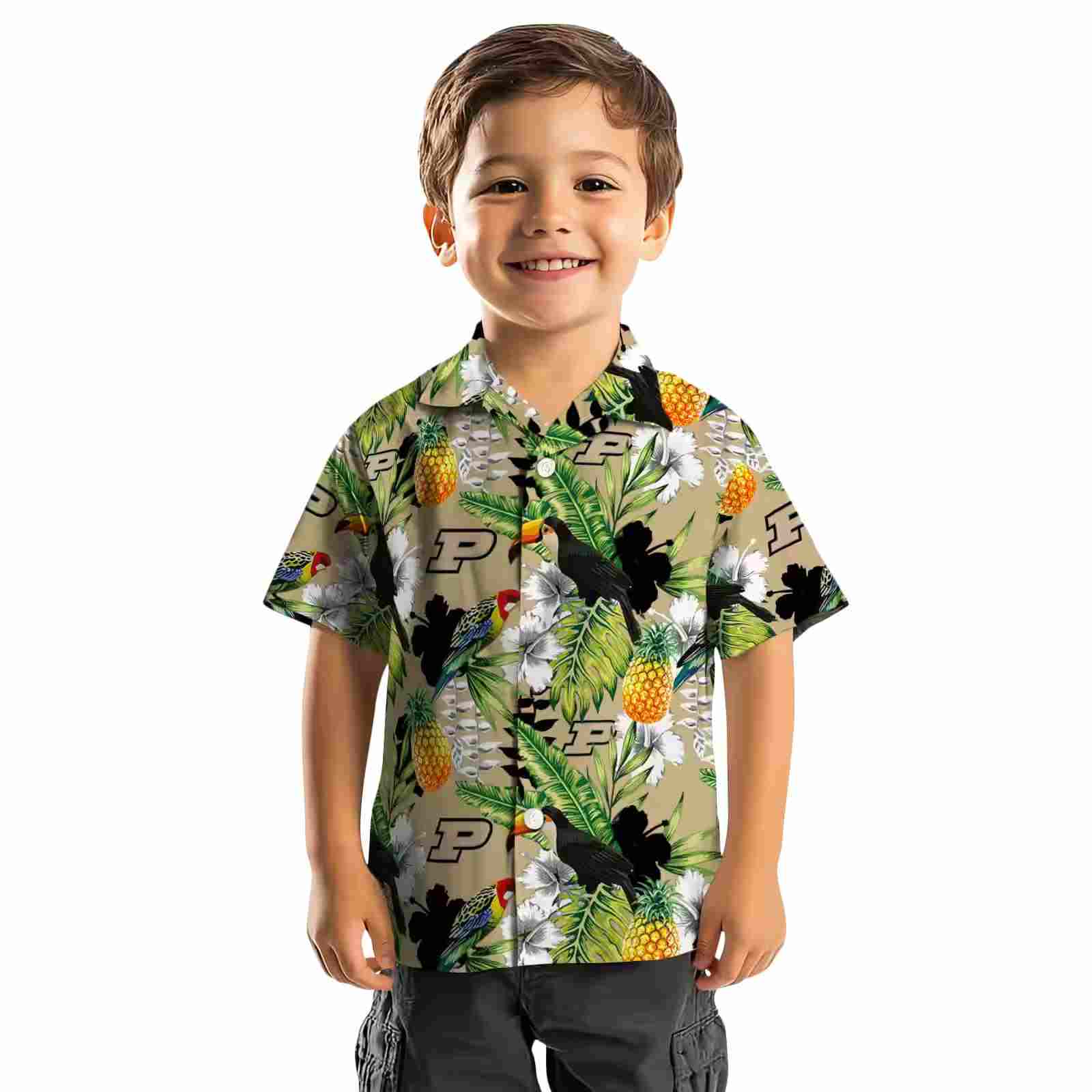 custom purdue boilermakers tropical toucan gold green hawaiian shirt top rated