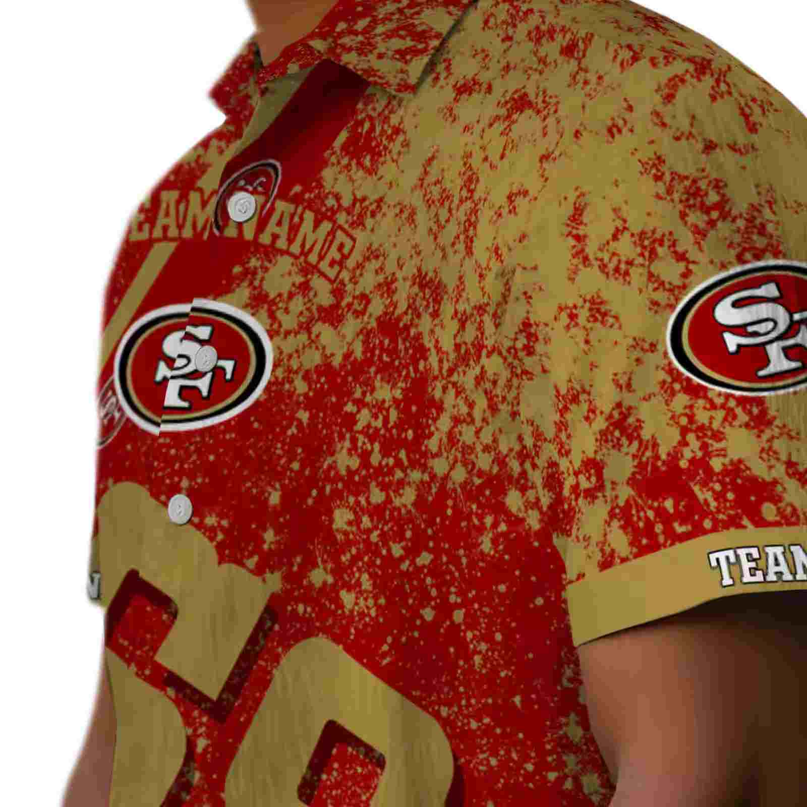 custom san francisco 49ers star stripes red hawaiian shirt trendy