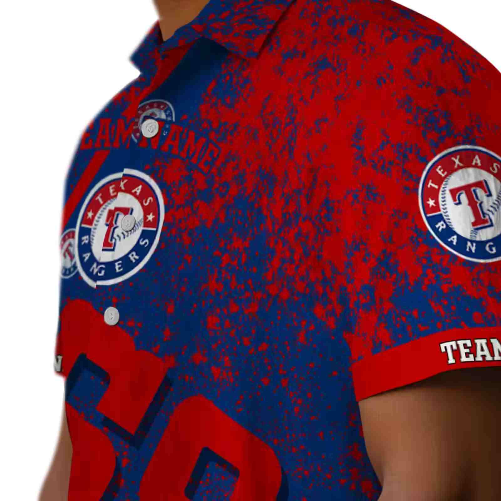 custom texas rangers star stripes blue hawaiian shirt trendy