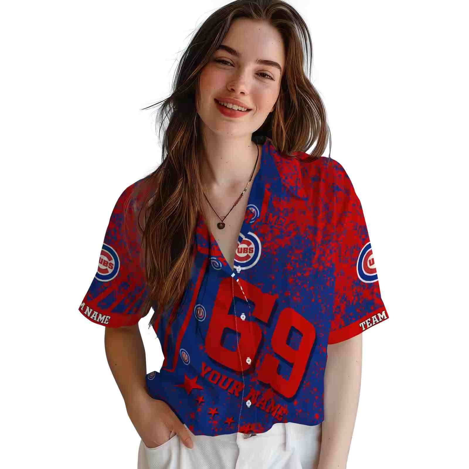 customized chicago cubs star stripes blue hawaiian shirt latest model