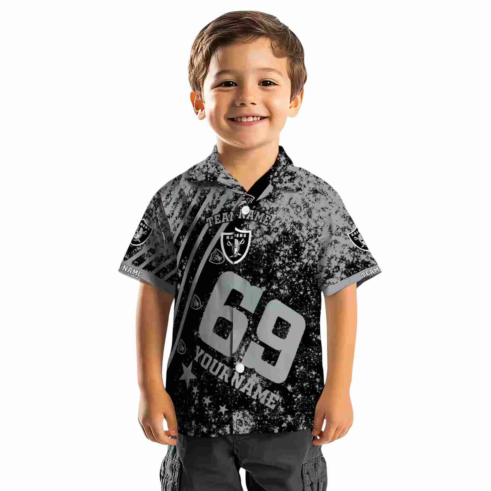 customized las vegas raiders star stripes black hawaiian shirt top rated