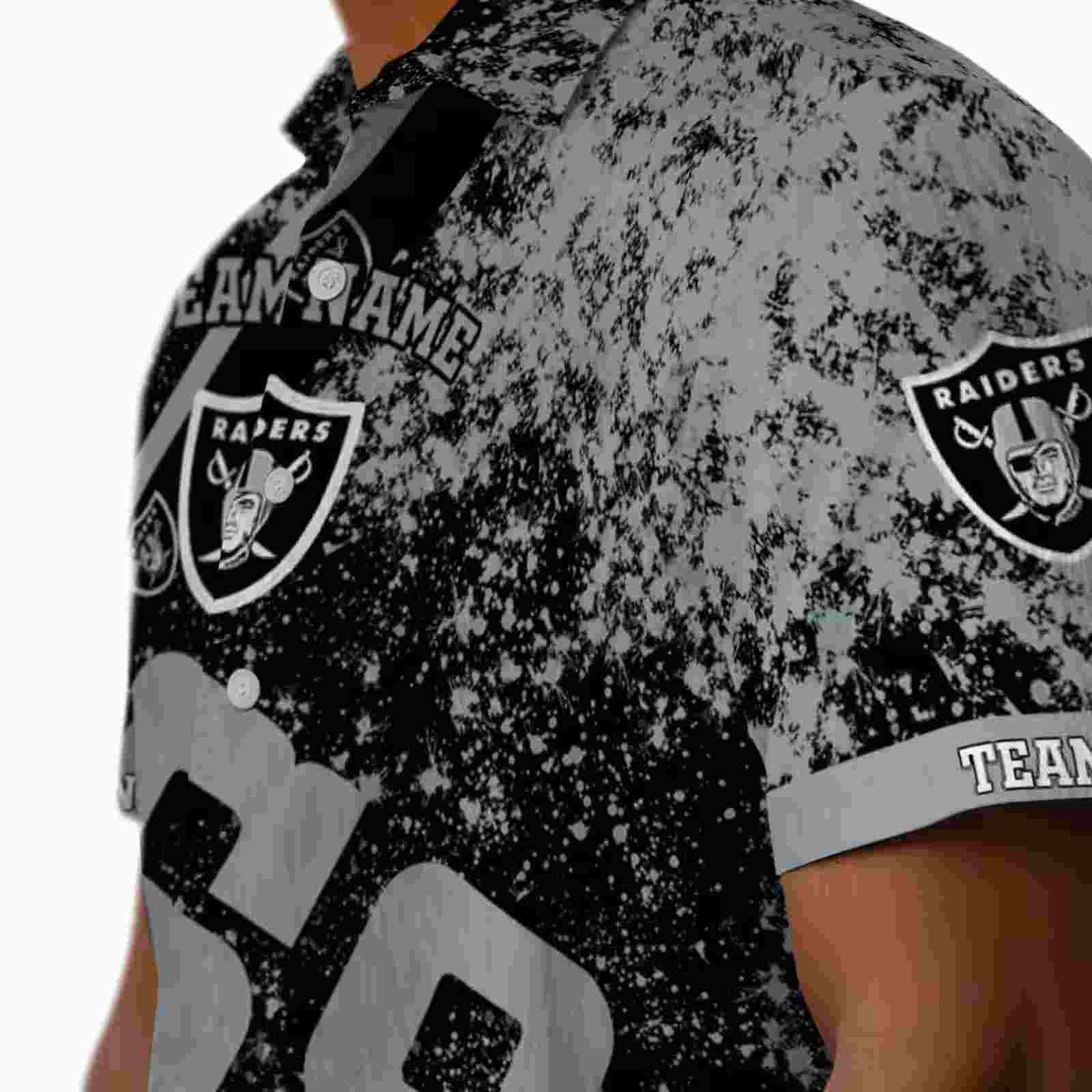 customized las vegas raiders star stripes black hawaiian shirt trendy