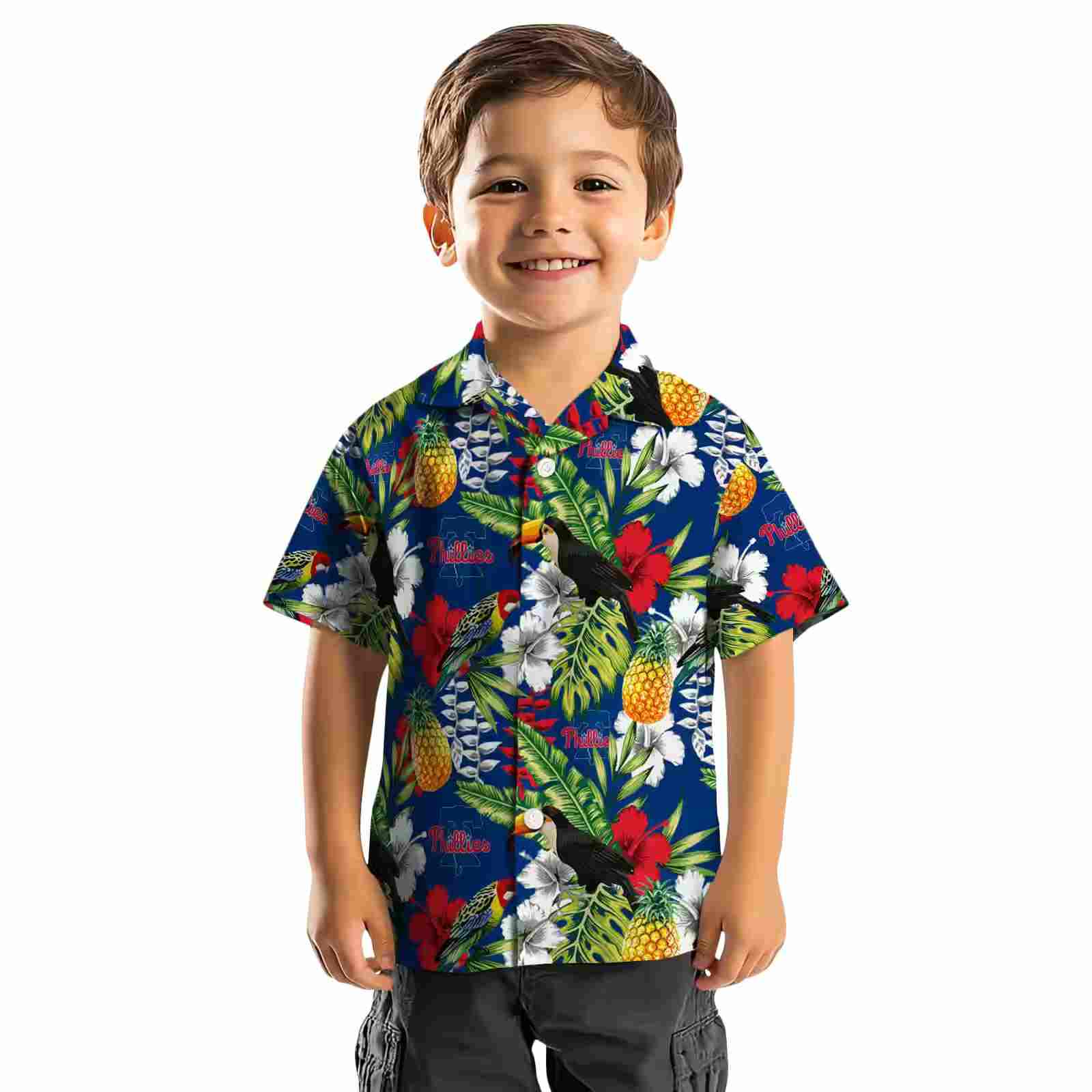 customized philadelphia phillies tropical toucan blue green hawaiian shirt top rated