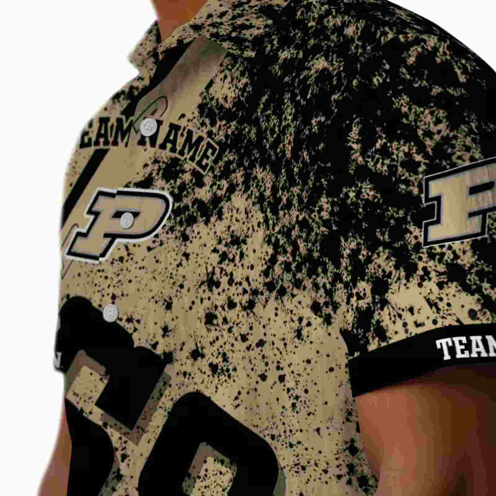 customized purdue boilermakers star stripes gold hawaiian shirt trendy