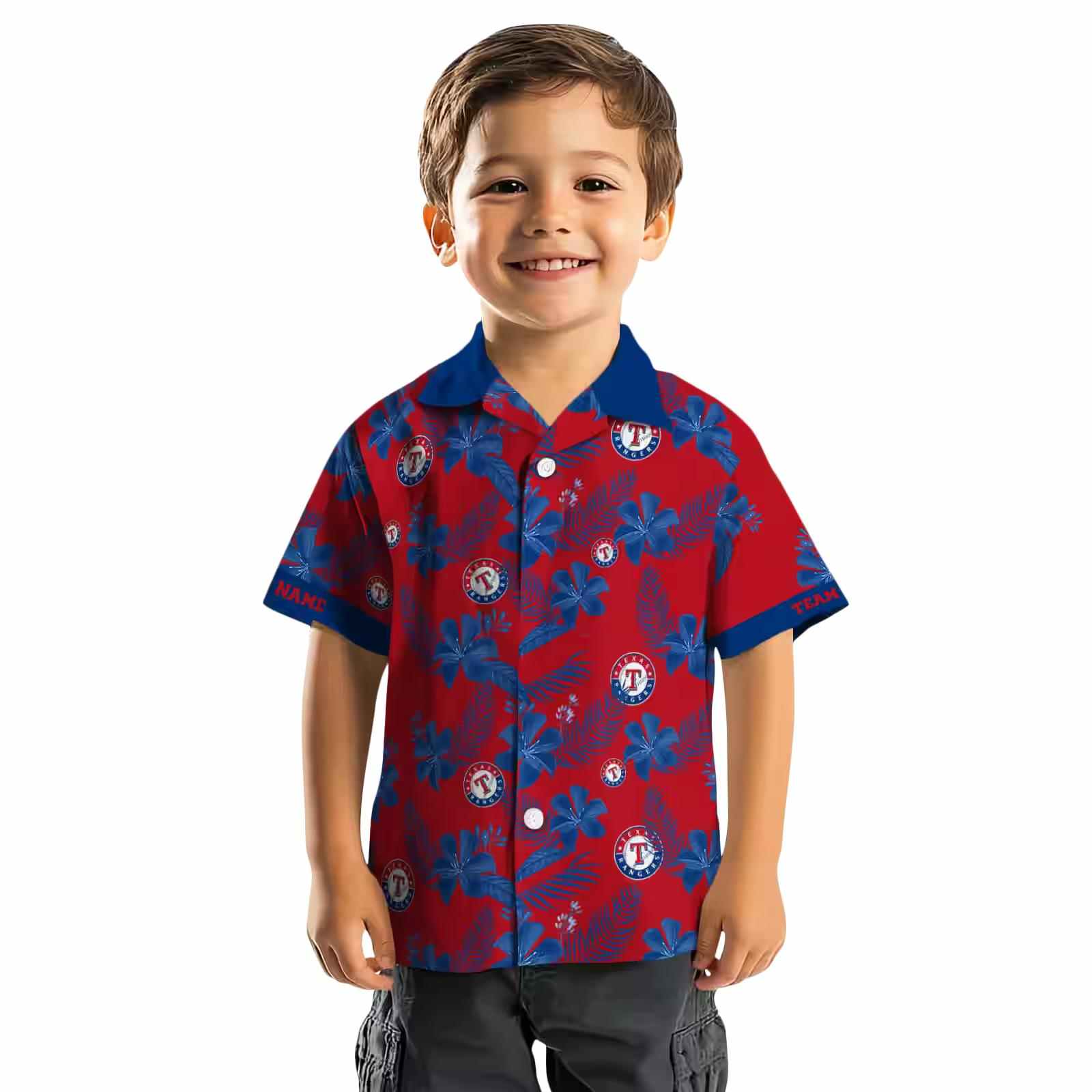 customized texas rangers botanical print red hawaiian shirt top rated