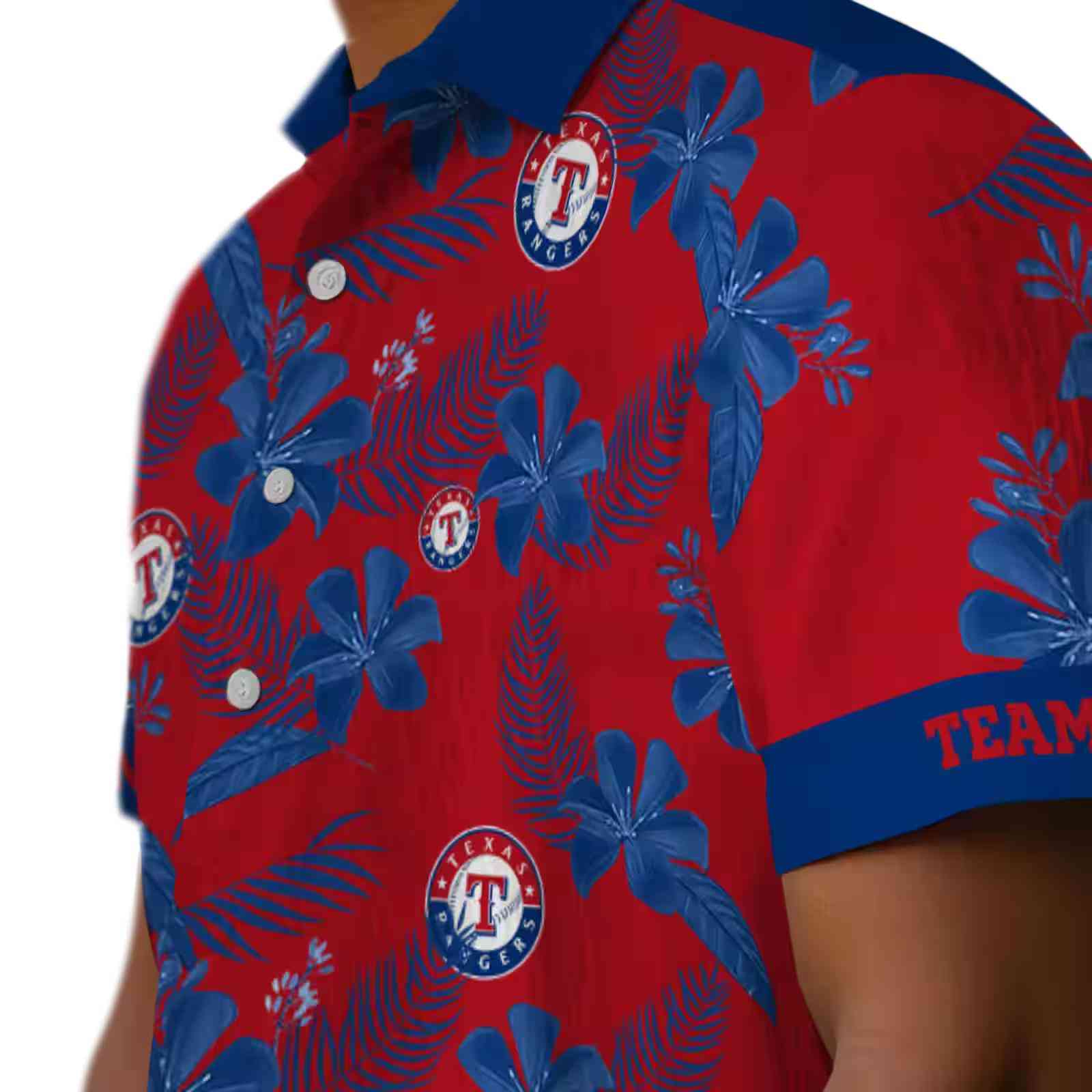 customized texas rangers botanical print red hawaiian shirt trendy