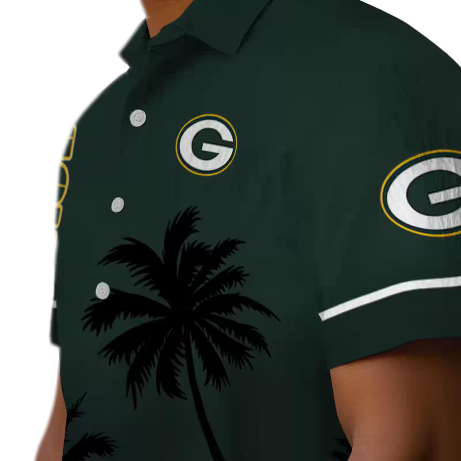 green bay packers beach sunset green black hawaiian shirt trendy